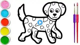 Cute dog drawing for kids easy to Draw and colouring step by step drawing Smart dog drawing