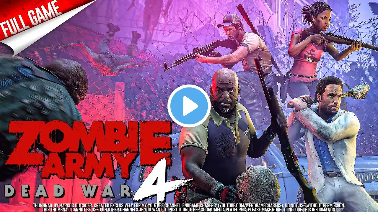 Zombie Army 4: Dead War (PC) No Commentary Longplay [4K 60fps] CO-OP, L4D Survivors