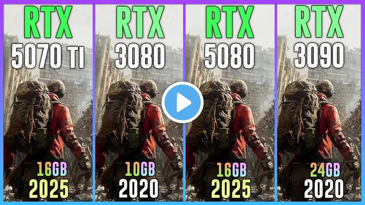 RTX 5070 TI vs RTX 3080 vs RTX 5080 vs RTX 3090 - Test in 25 Games