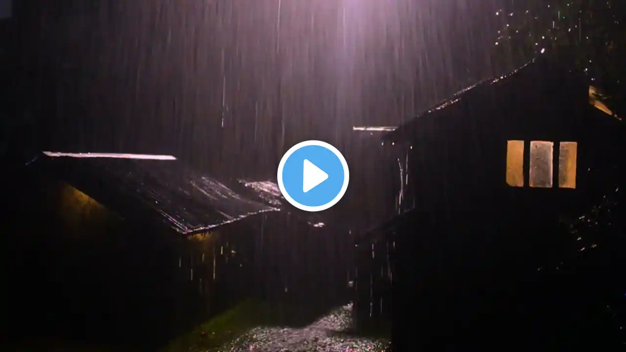 Heavy Rain & Thunder Sounds on a Tin Roof – Deep Sleep & Relaxation