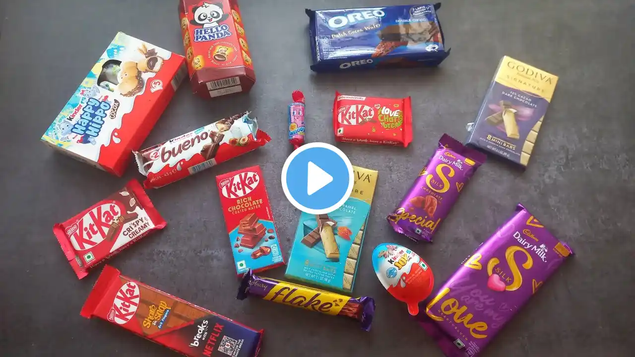 100 candies opening, chocolate a video, lots of chocolates, Cadbury celebration, surprise toys