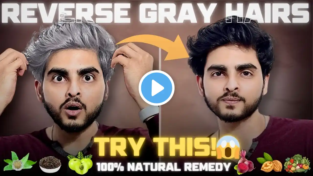 Gray Hairs to Black Naturally | Hair Darkening Treatment | Stop Grey Hair | White Hair to Black Hair