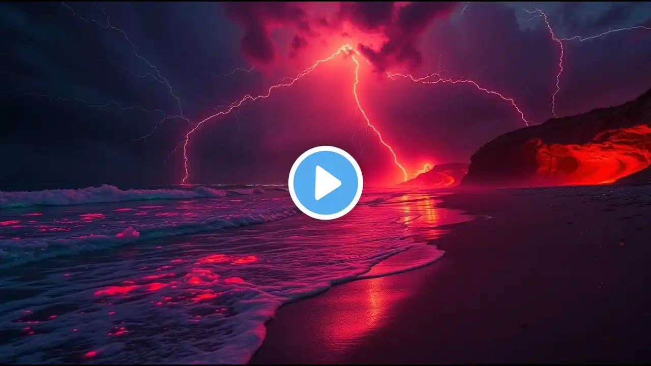 Thunderstorm & Sea Waves Sounds | Ultimate White Noise for Deep Sleep & Focus