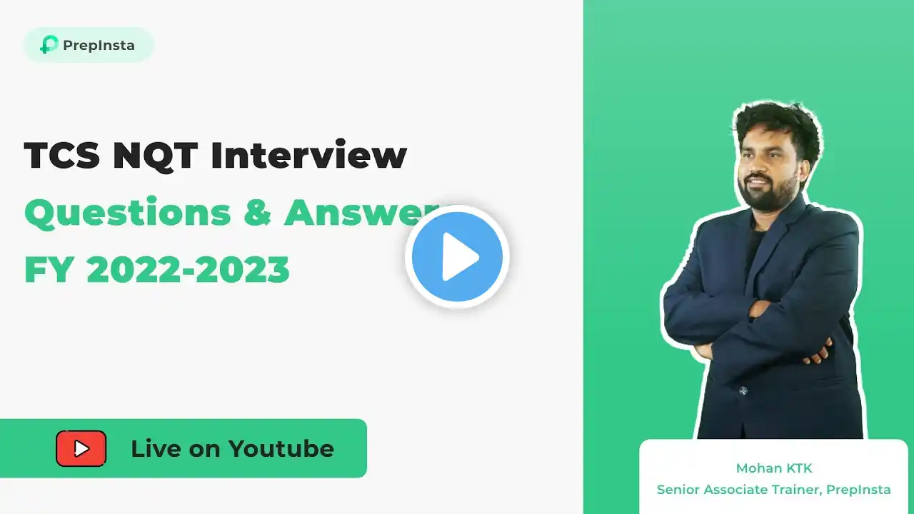 TCS NQT Interview Questions & Answers FY 2022-2023