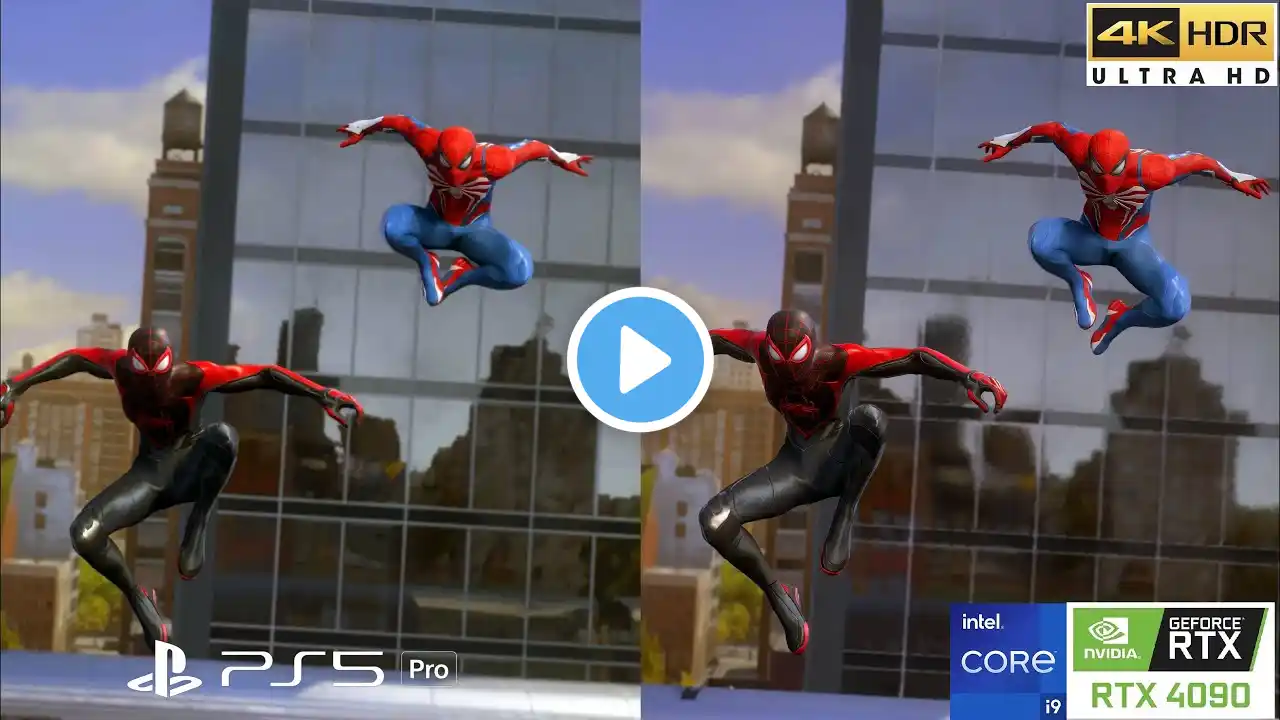 Marvel's Spider-Man 2 - PS5 Pro vs RTX 4090 - Performance mode vs DLSS - 4k 60 FPS HDR