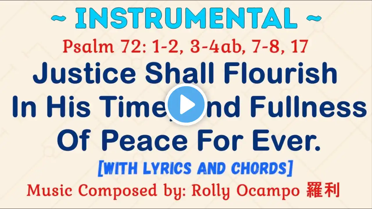 [INSTRUMENTAL] for 17 December 2024 Misa de Gallo Mass | Psalm 72: Justice Shall Flourish In His...