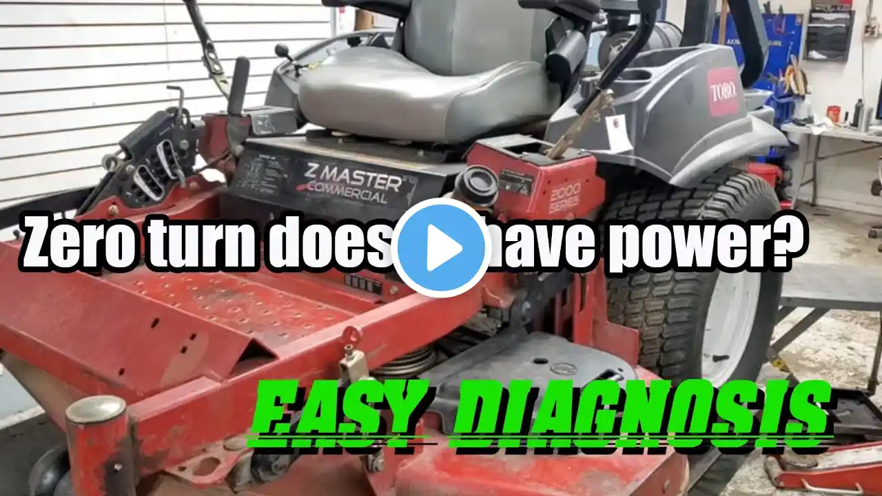 Zero Turn No Power, Bogs/Dies Under Load How To Diagnose Easy