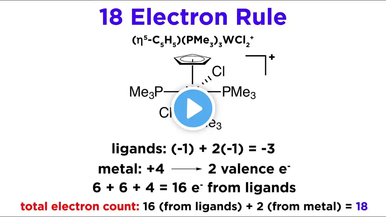 The 18 Electron Rule for Transition Metal Complexes