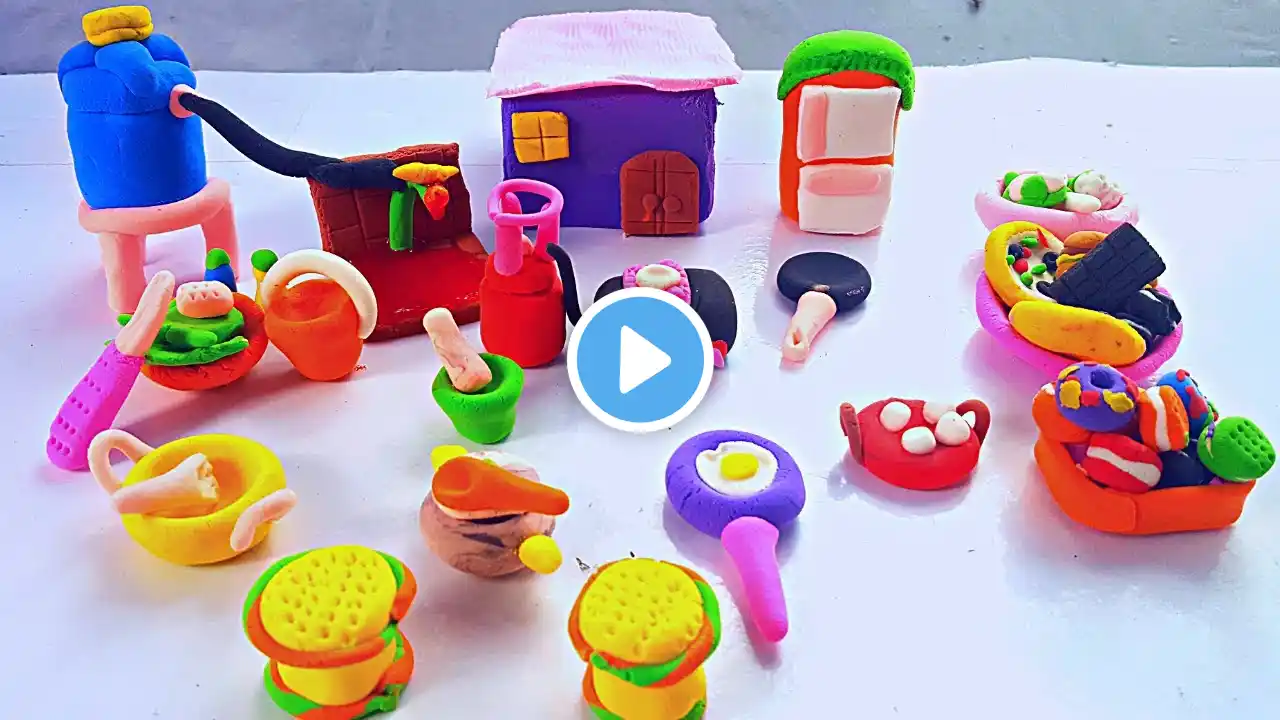 diy how to make polymer clay house min diy miniature food cooking kitchen set hand pump.diy food