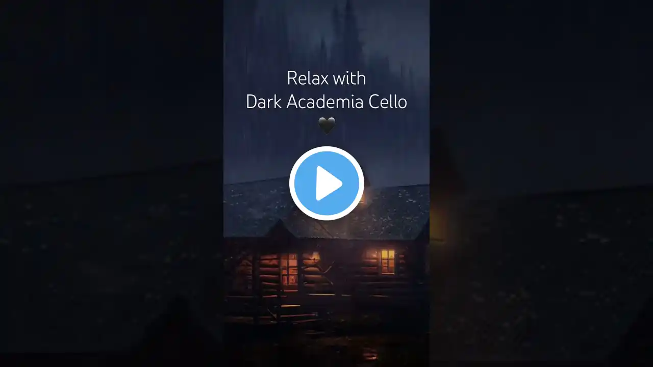 Dark Academia Cello in a cozy Cabin in the Rain #darkacademia #relaxingmusic #cello