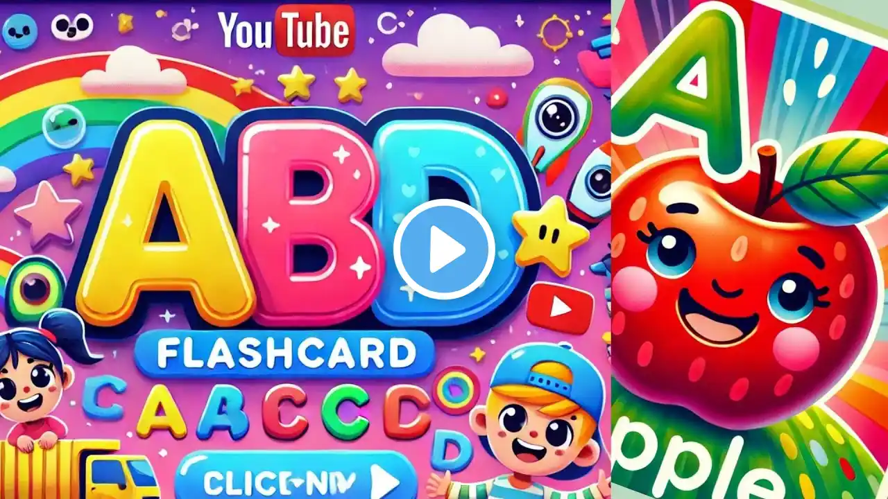 🎯 "Toddler ABC Learning | Flashcards with Fun Animations & Colors!" #preschoolabc #phonics_song