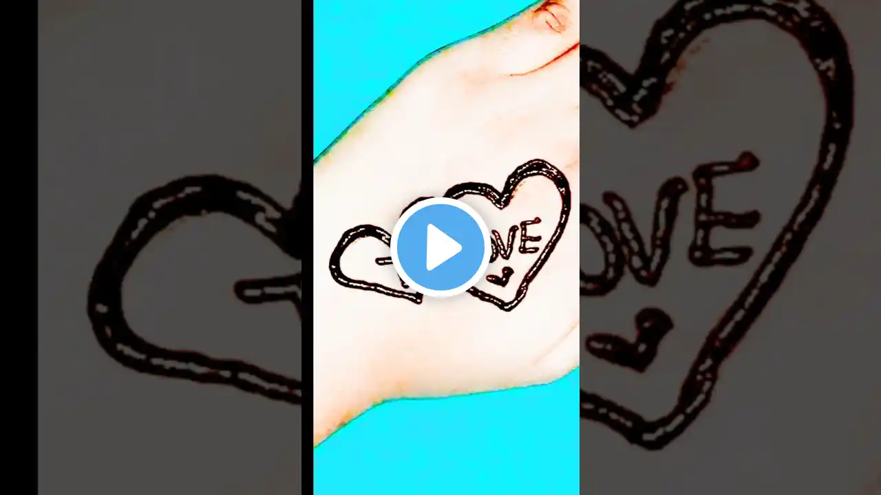 Cute T❣️ Letter tattoo mehndi designs 💚 #ytshorts #mehndi #hennatatto #trending #viralshort #love
