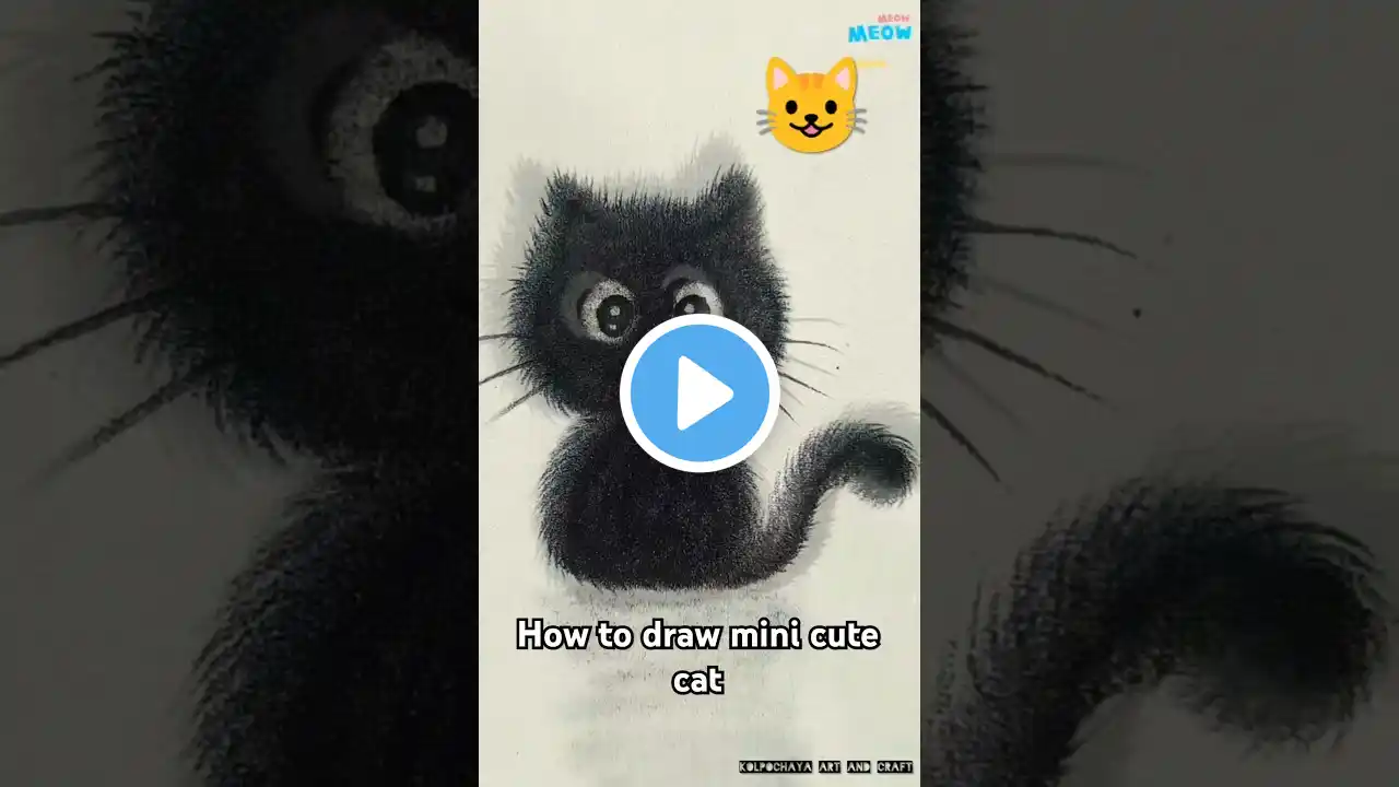 How to Draw a Cute Mini Cat|Easy Cat Drawing Tutorial for Beginners #drawing #video #tutorial#shorts
