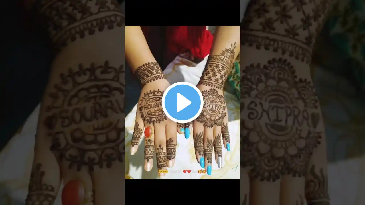 😍Engagement Mehndi Designs❤️🔥#shorts #viral #engagement #mehndi #youtubeshorts