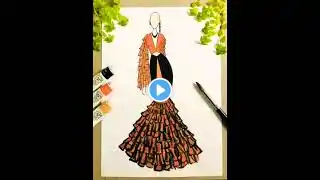 how to draw dress drawing easy to way #shorts