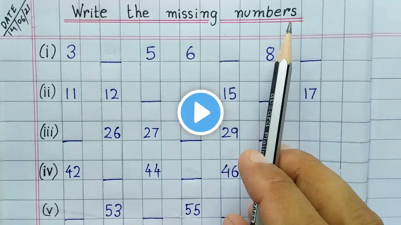 How to write the Missing Numbers