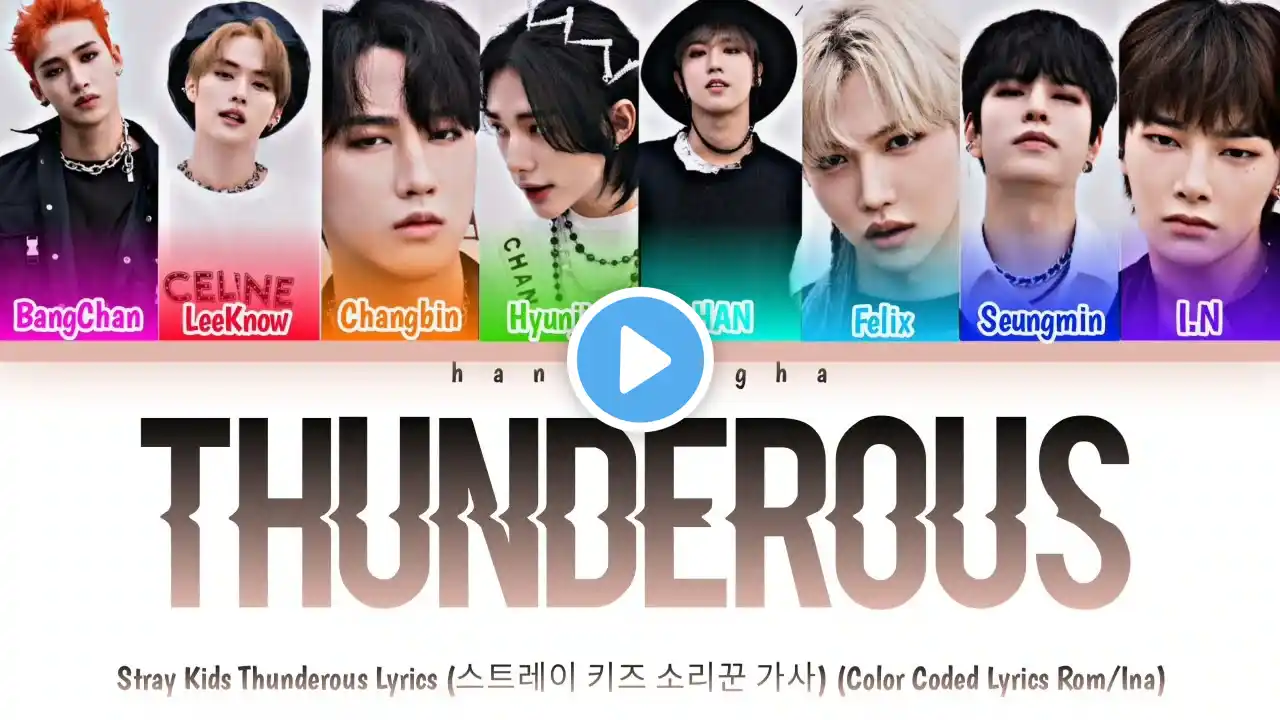 Stray Kids Thunderous Lyrics (스트레이 키즈 소리꾼 가사) (Color Coded Lyrics Rom/Ina)