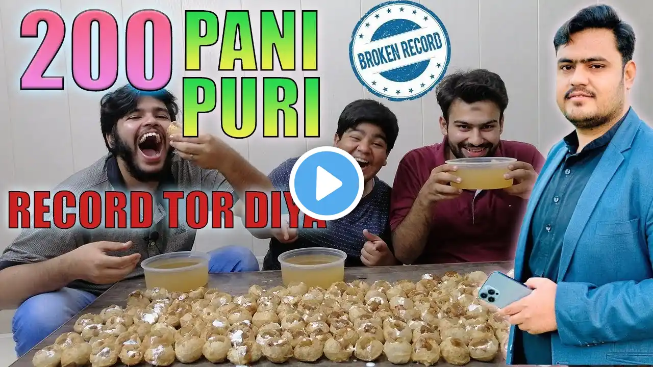 UNLIMITED PANIPURI ‪@Waqaskhalil‬ ka RECORD TOR DIYA 🔥 | Eating Challenge | Food Challenge Pakistan 🤤