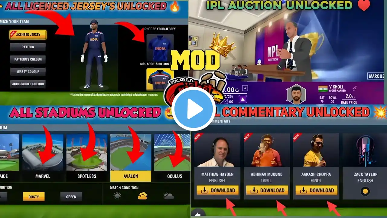 Wcc2 Mod Apk 🔥 Wcc2 All Everything Unlocked 🔓 Career Mode 🔥 All Commentary Unlock All Tournaments 🔥
