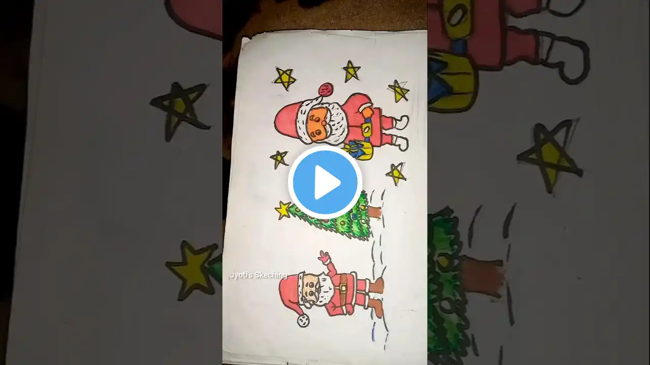 Merry Christmas ⛄ Santa Clause Drawing #viralvideo #jyotiyadavart #drawingeasy