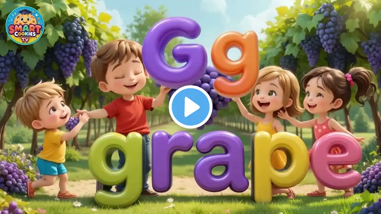ABC Song G| Grape Fruit Song |Nursery Rhymes| Educational video kids babies toddlers |Sing & Spell