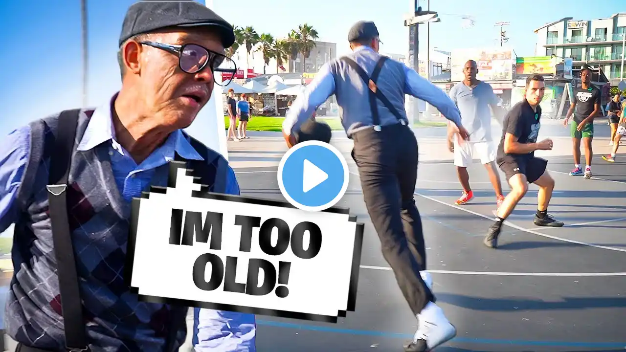 GRANDPA CAN HOOP!! Old man prank vs TRASH TALKERS