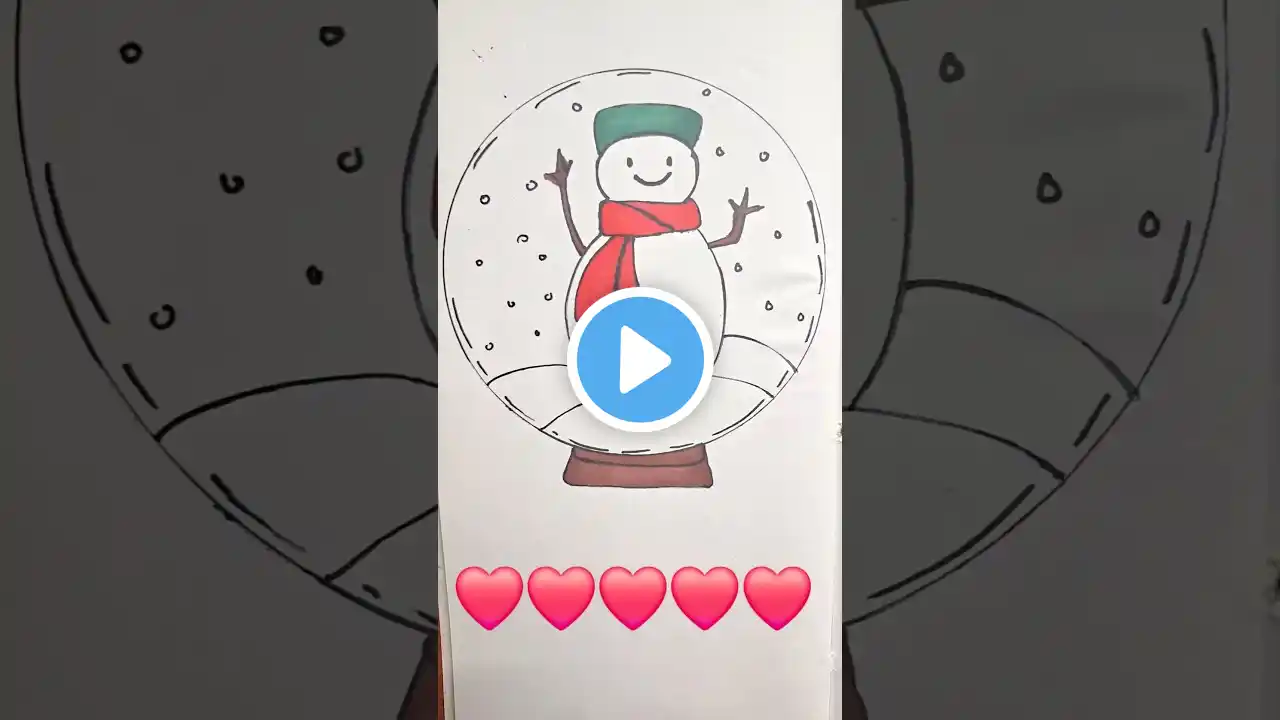 #Christmas #snow #drawing #easy #sunset #shorts #viral #trending #art #craft #easydrawing #cartoon