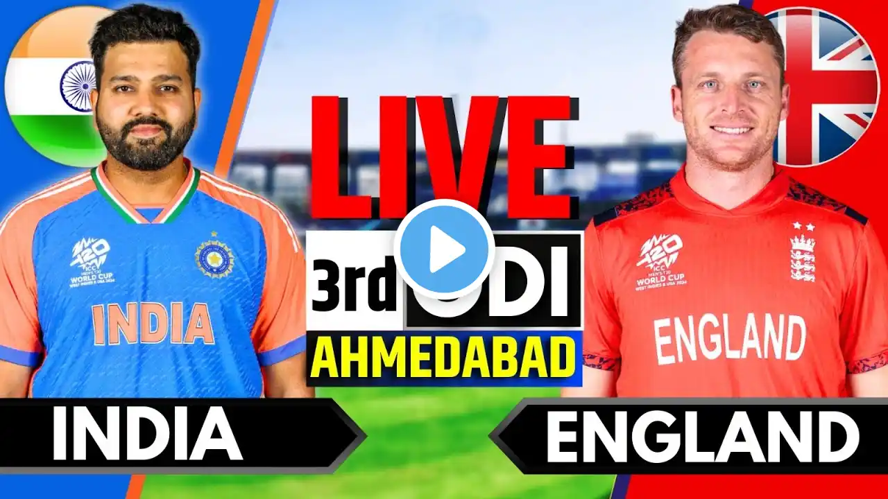 India vs England, 3rd ODI | Live Cricket Match Today | IND vs ENG Live Match Today | INDIA BATTING