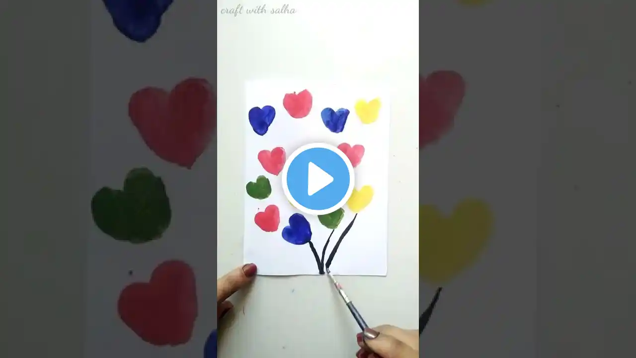 Mother's day Fingers art#shorts #shortvideo @craft with salha