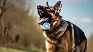 German Shepherd Barking Sound | Angry Dog Growling Sound Effect