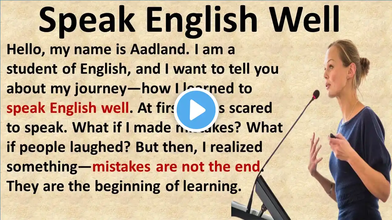 How To Speak English Well | Improve English Through Story | Graded Reader