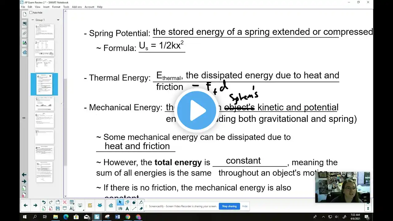 AP Review Session Video 2: Energy Review