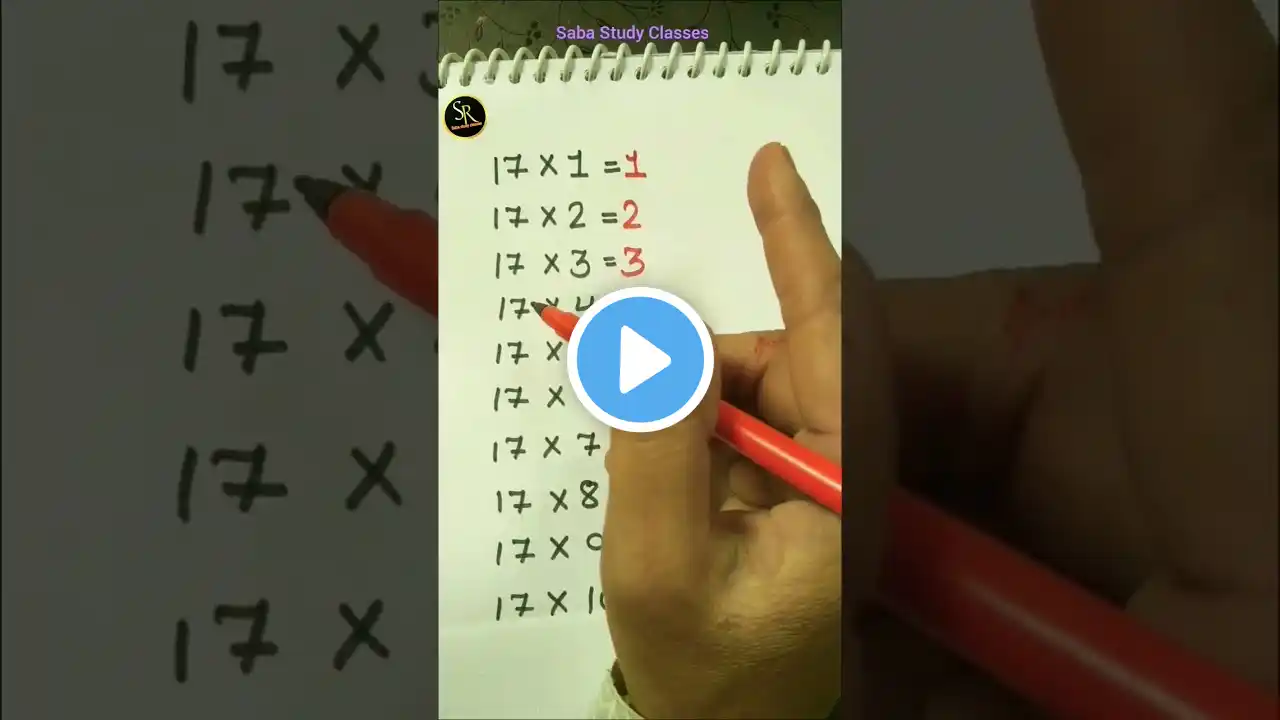 17 table trick | table trick of 17 | table of 17 | 17 ka table trick | #table17 #shorts