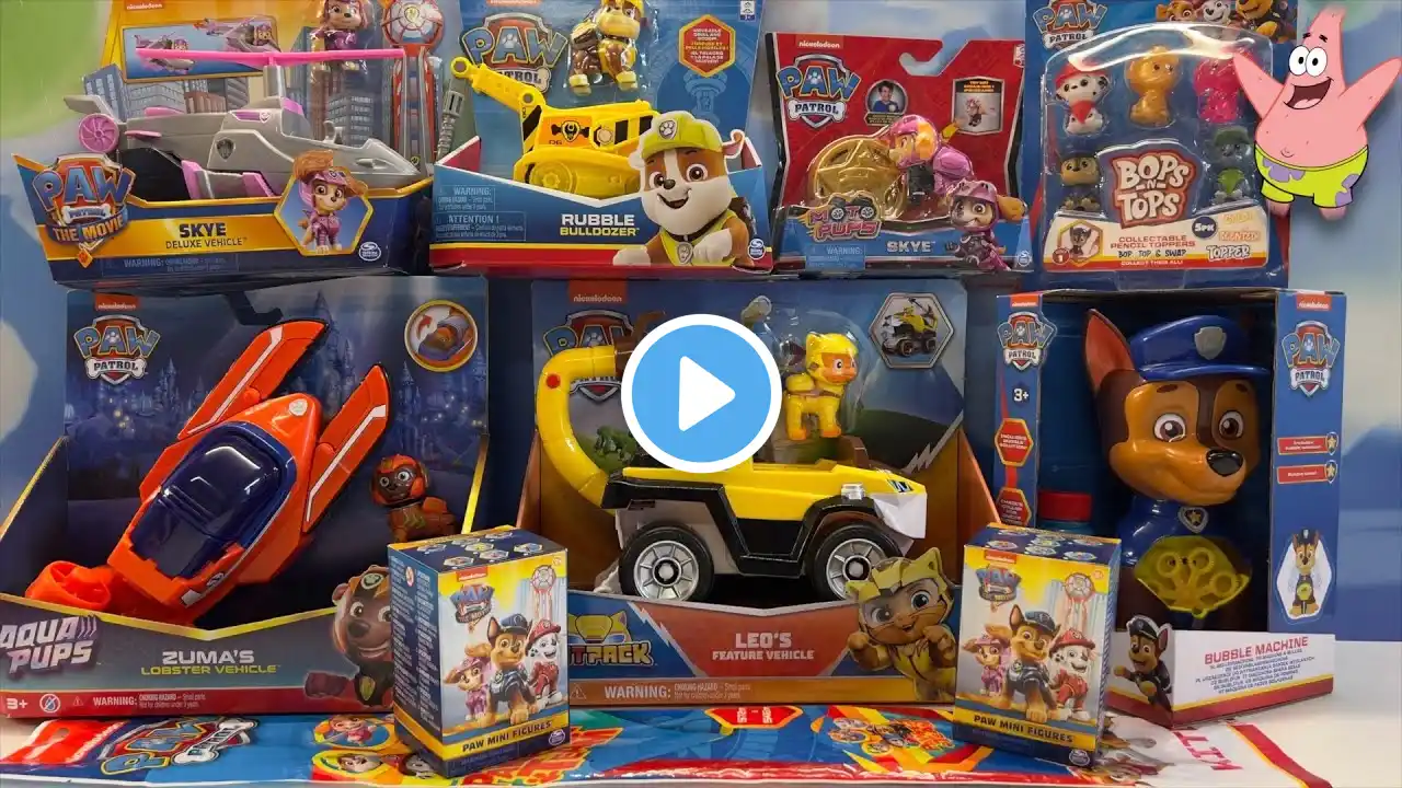 Paw Patrol Unboxing Collection Review |Moto pups, Aqua pups, Cat pack | Surprise Eggs | Patrick ASMR