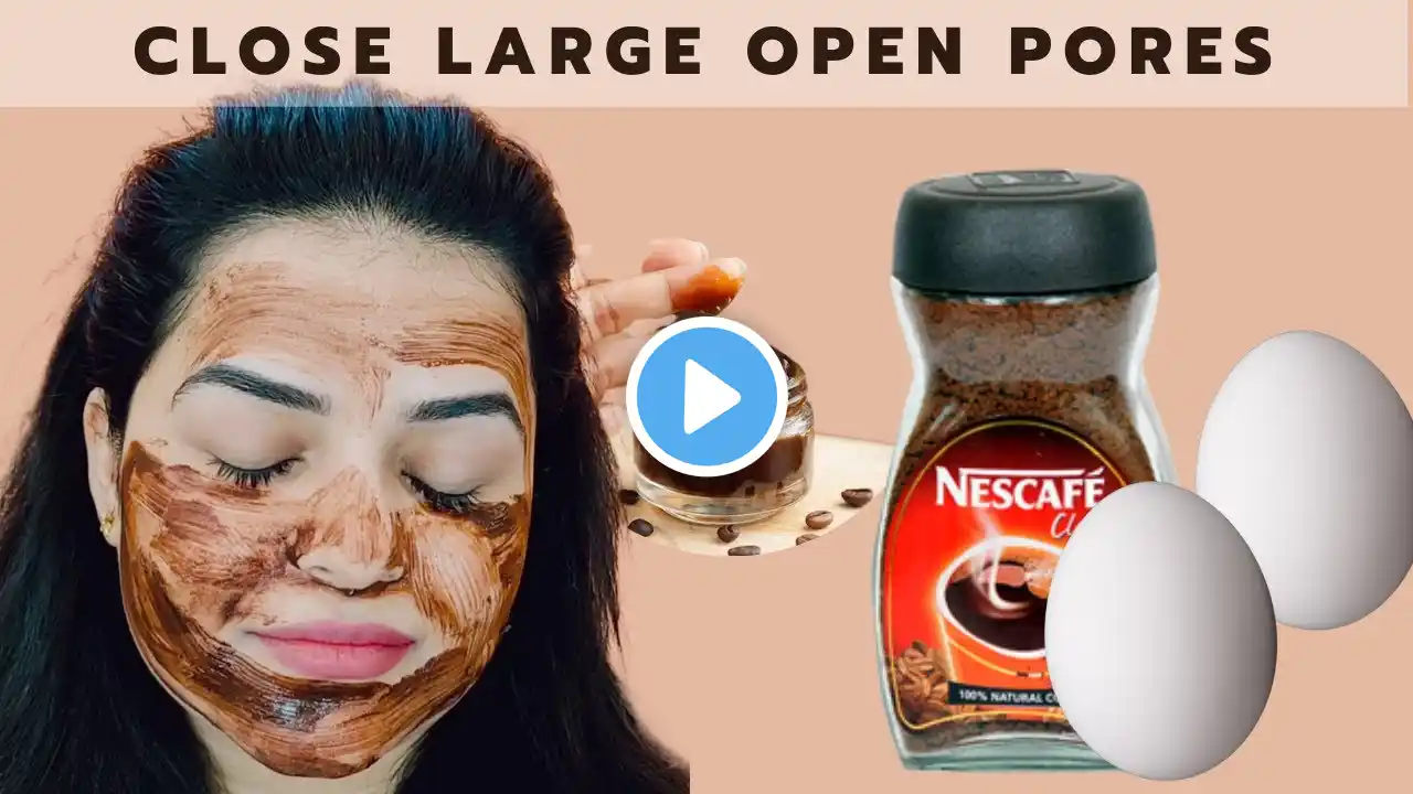 DIY Egg + Coffee Face Mask | Skin Whitening Face Pack - Close Large OPEN PORES & Remove Wrinkles