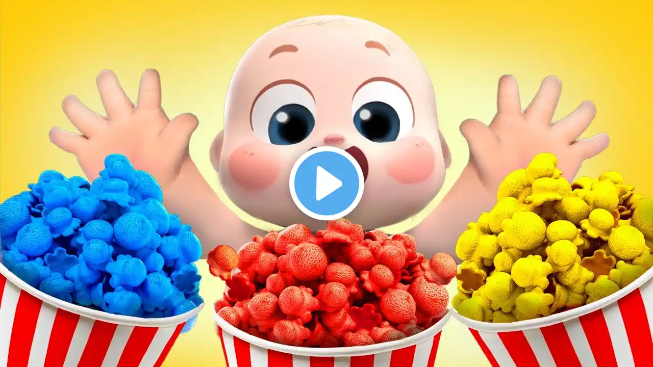 Colorful Popcorn Stand | Learn Colors | Teamwork | Nursery Rhymes & Kids Songs | BabyBus