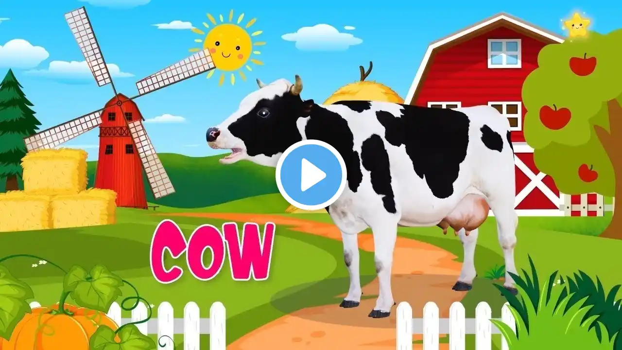 "Farm Animals Song for Toddlers | Fun Educational Video"