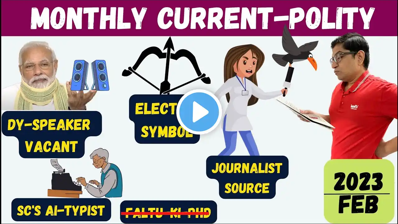 Monthly Current 2023-Feb: Polity- Judiciary, Rights Issues, Federalism, Election #upsc