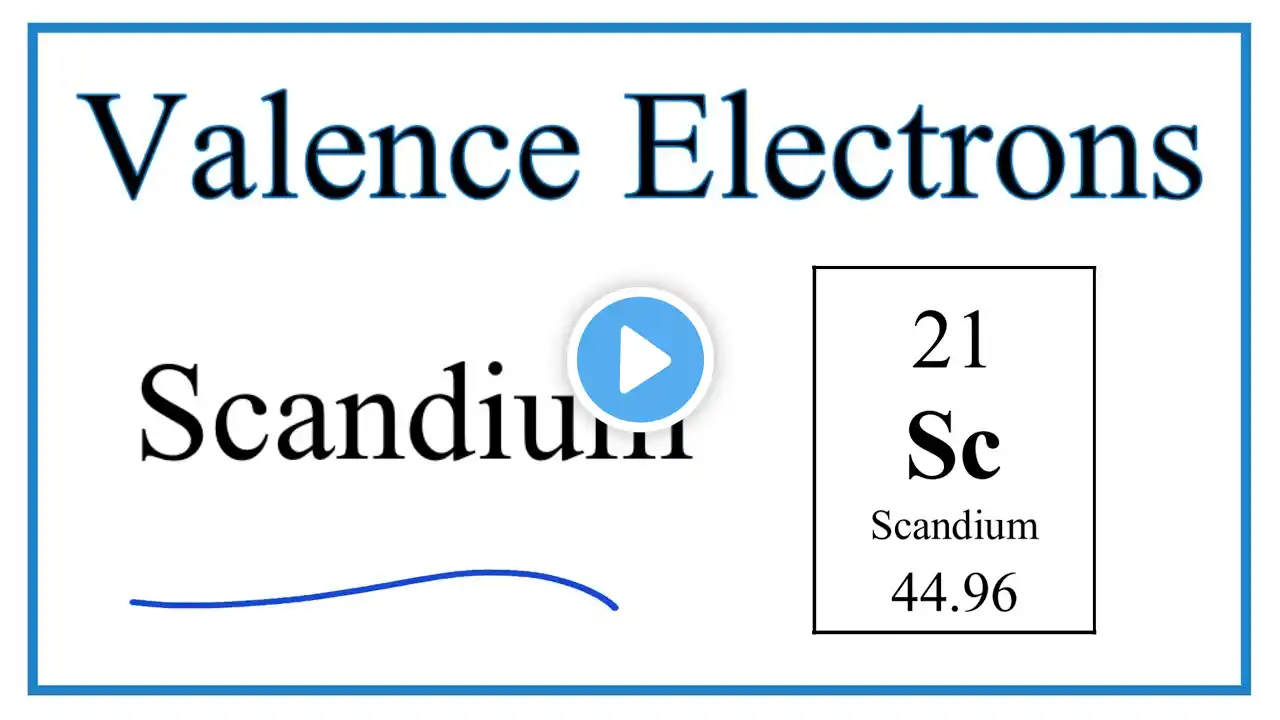 How to Find the Valence Electrons for Scandium (Sc)