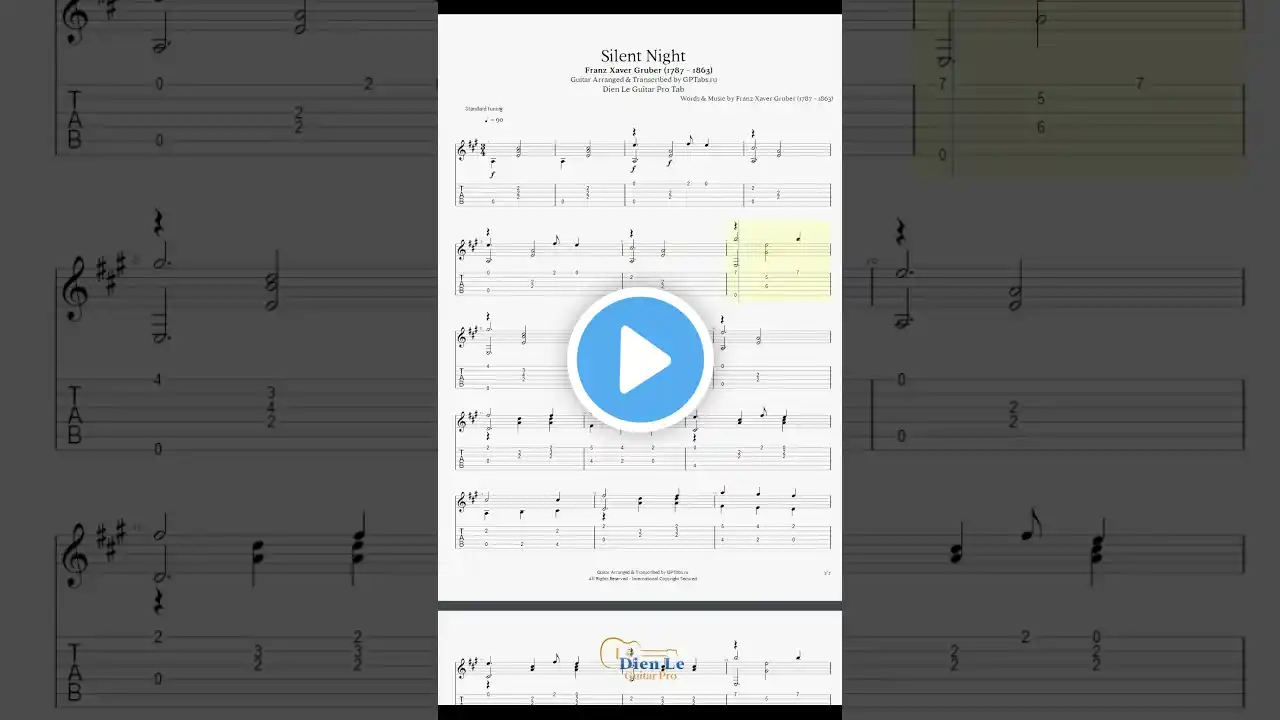 Silent Night (Another Easy Version, Arr for Acoustic Guitar)