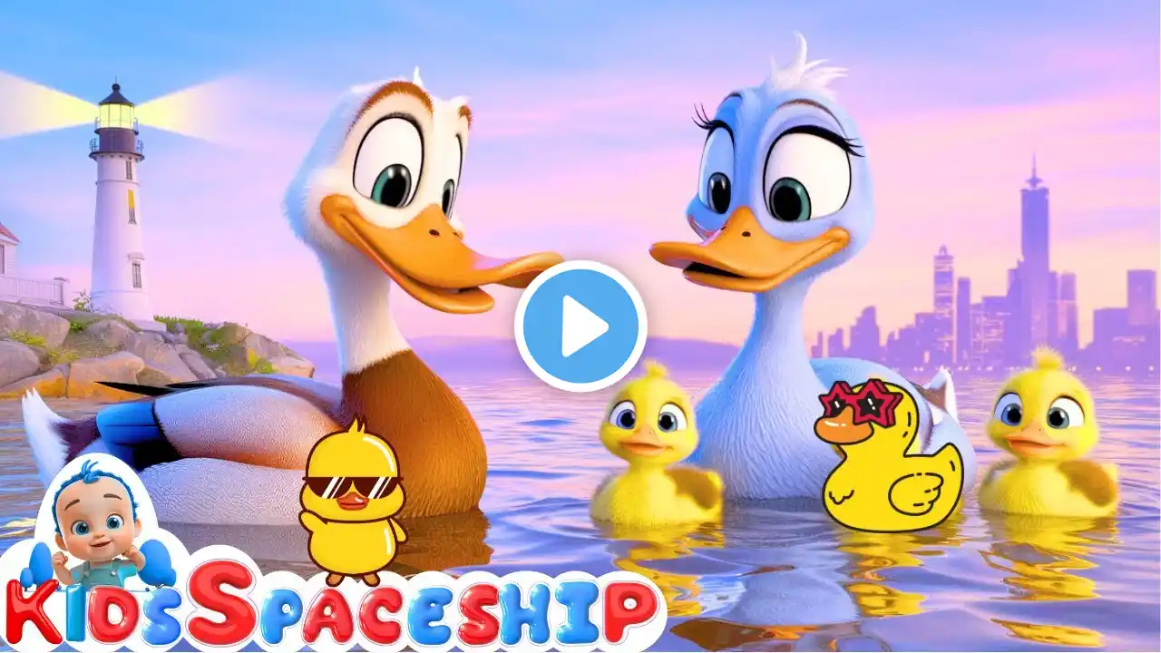 5 little Ducks go out one day - baby duck song | Kids Spaceship | Nursery Rhymes & Poem Song