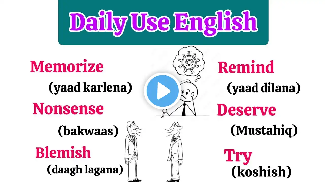 English words| English Speaking Practice | English Vocabulary With urdu Meanings-Daily_Use_English