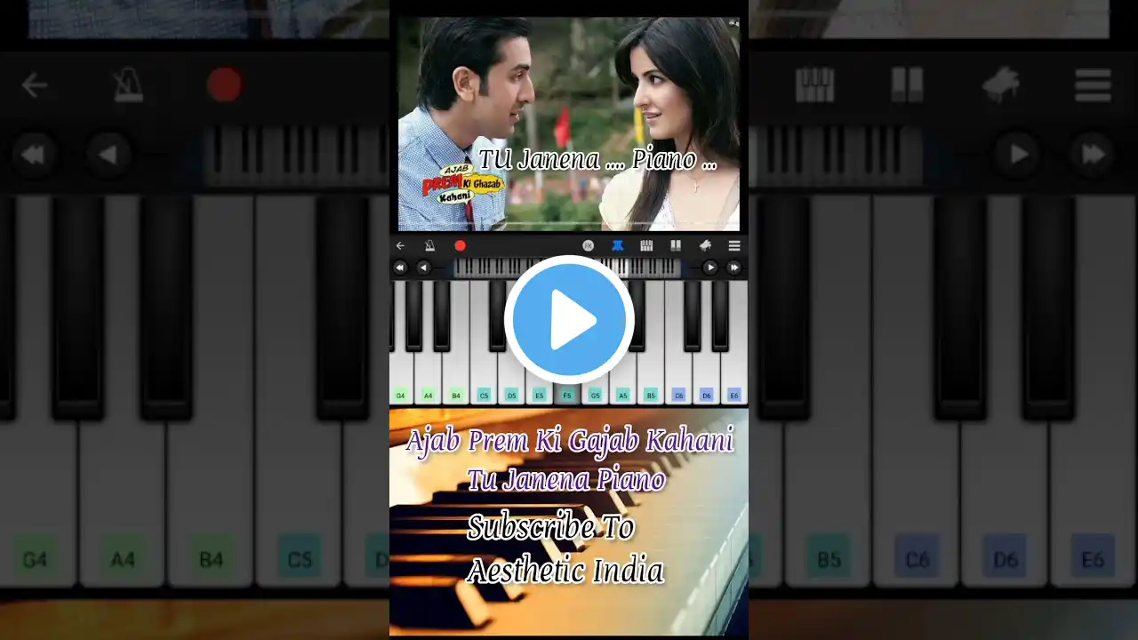 Tu Janena Piano Tutorial. #AjabPremKiGajabKahaniPiano #TuJanenaPiano #aestheticindia