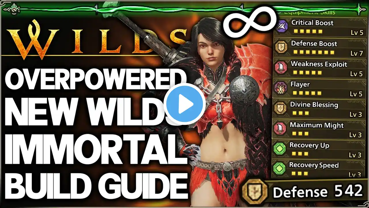 Monster Hunter Wilds - New OP Immortal Build - NEVER Cart & Highest Damage - All Weapons Best Guide!