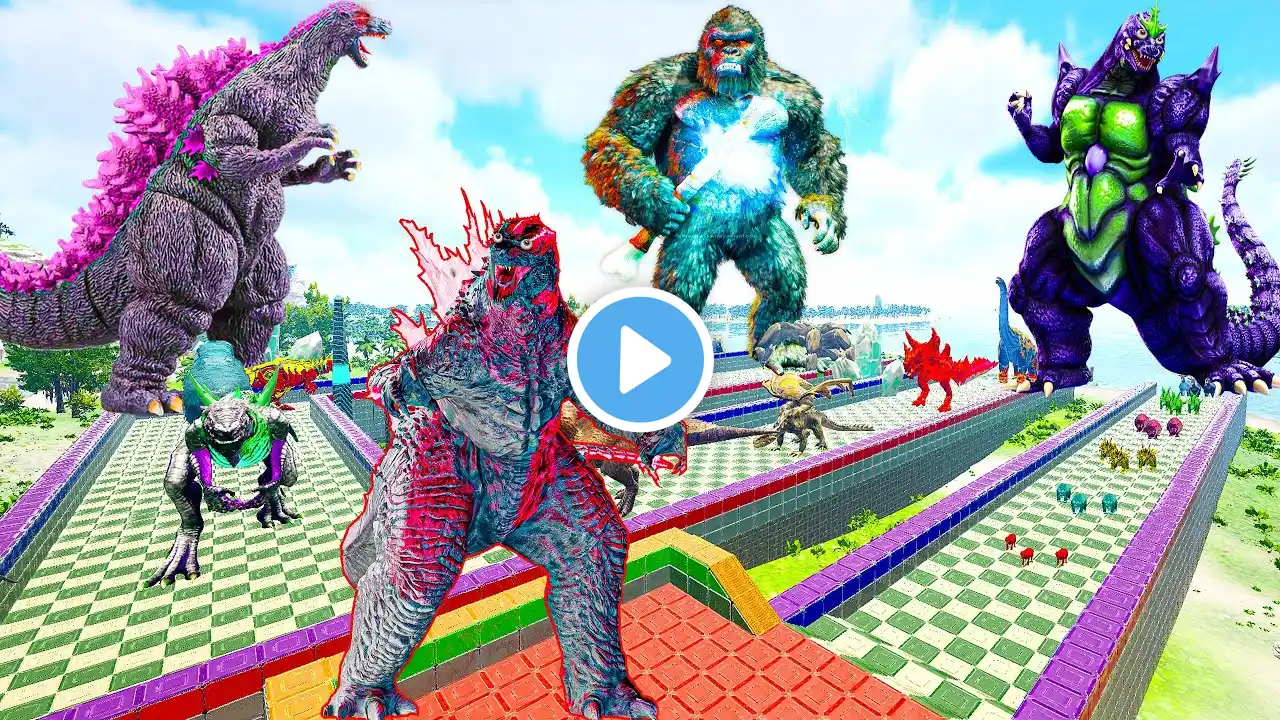 ALL SuperHero Dinosaurs Fight in Jurassic World Dinosaur Trex Pro 8 Carnivore Team Dinosaur Colors