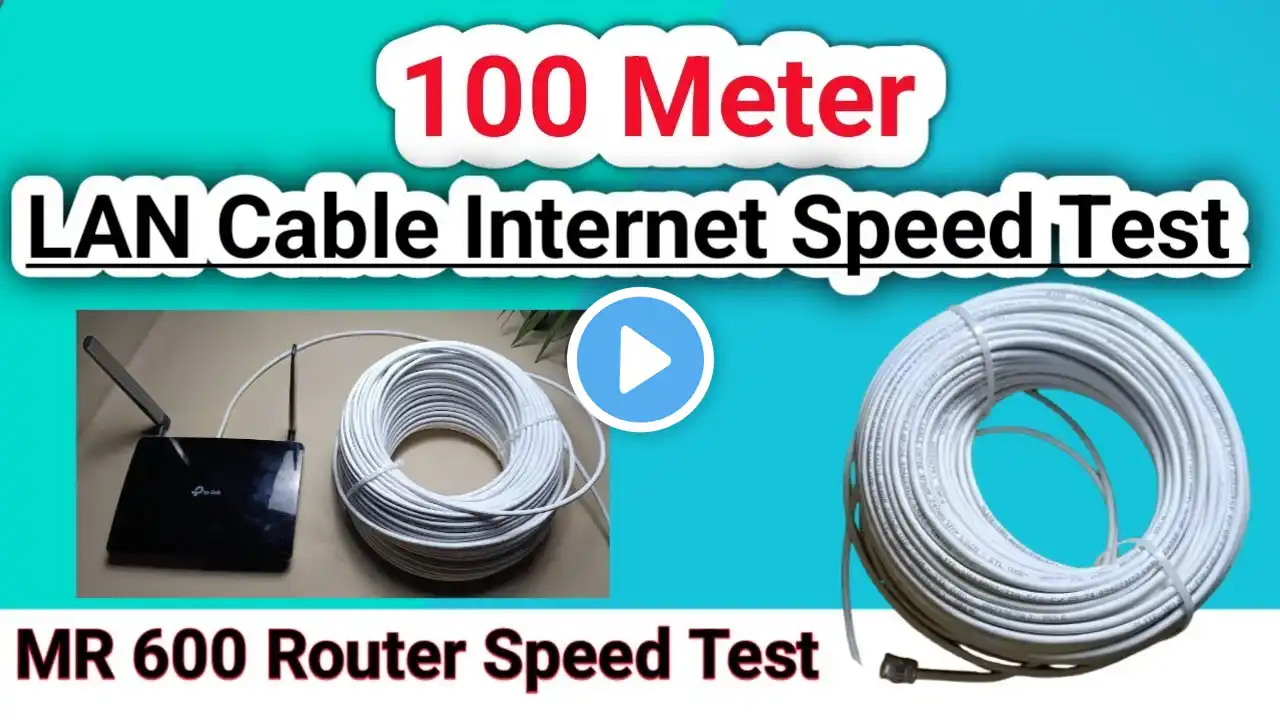 100 metres Lan Cable Internet Speed Test