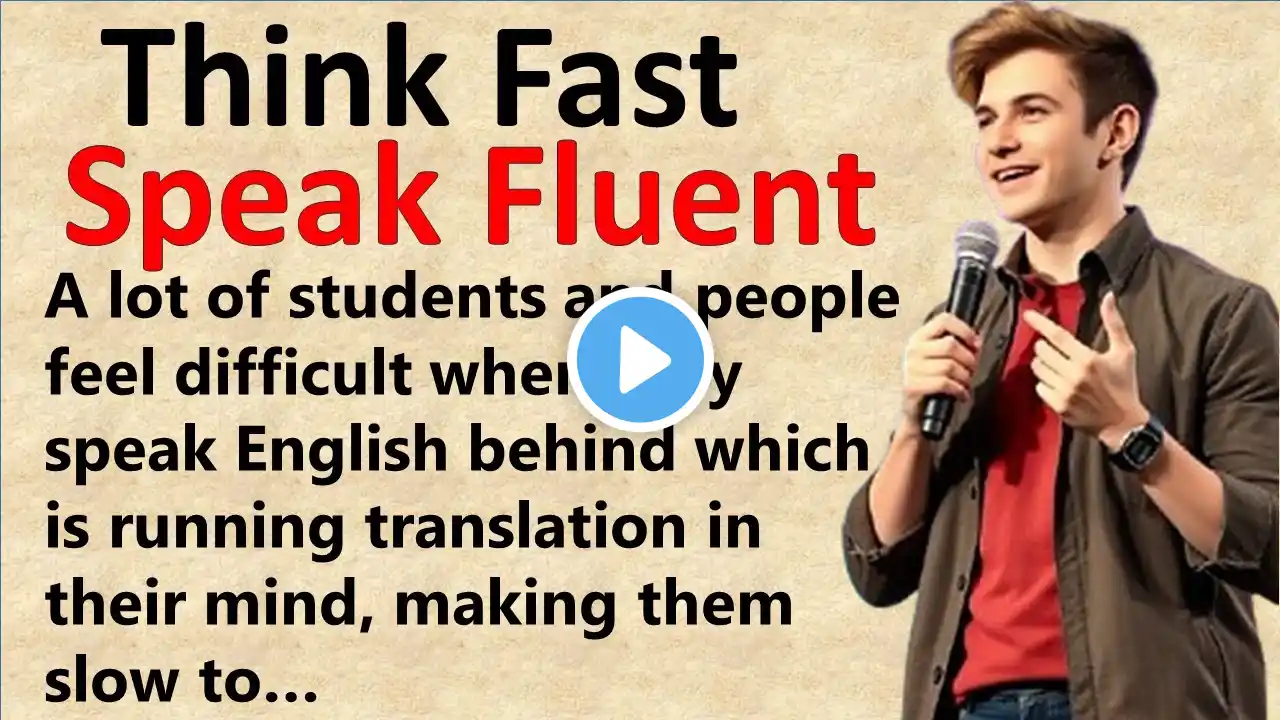 How To Think Fast, Speak Fluent | Improve Your English | Graded Reader | English through story