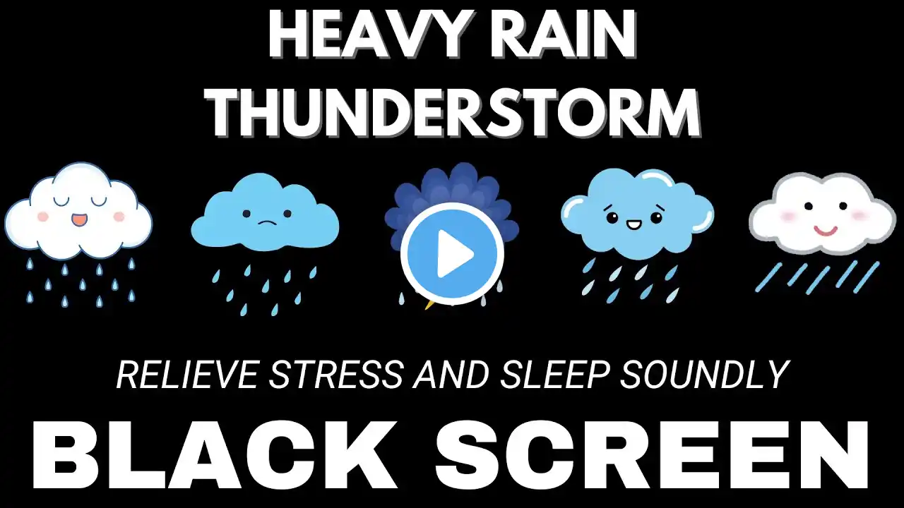 Relieve Stress and Sleep Soundly With Heavy Rain & Thunderstorm On A Camping Tent Black Screen #4