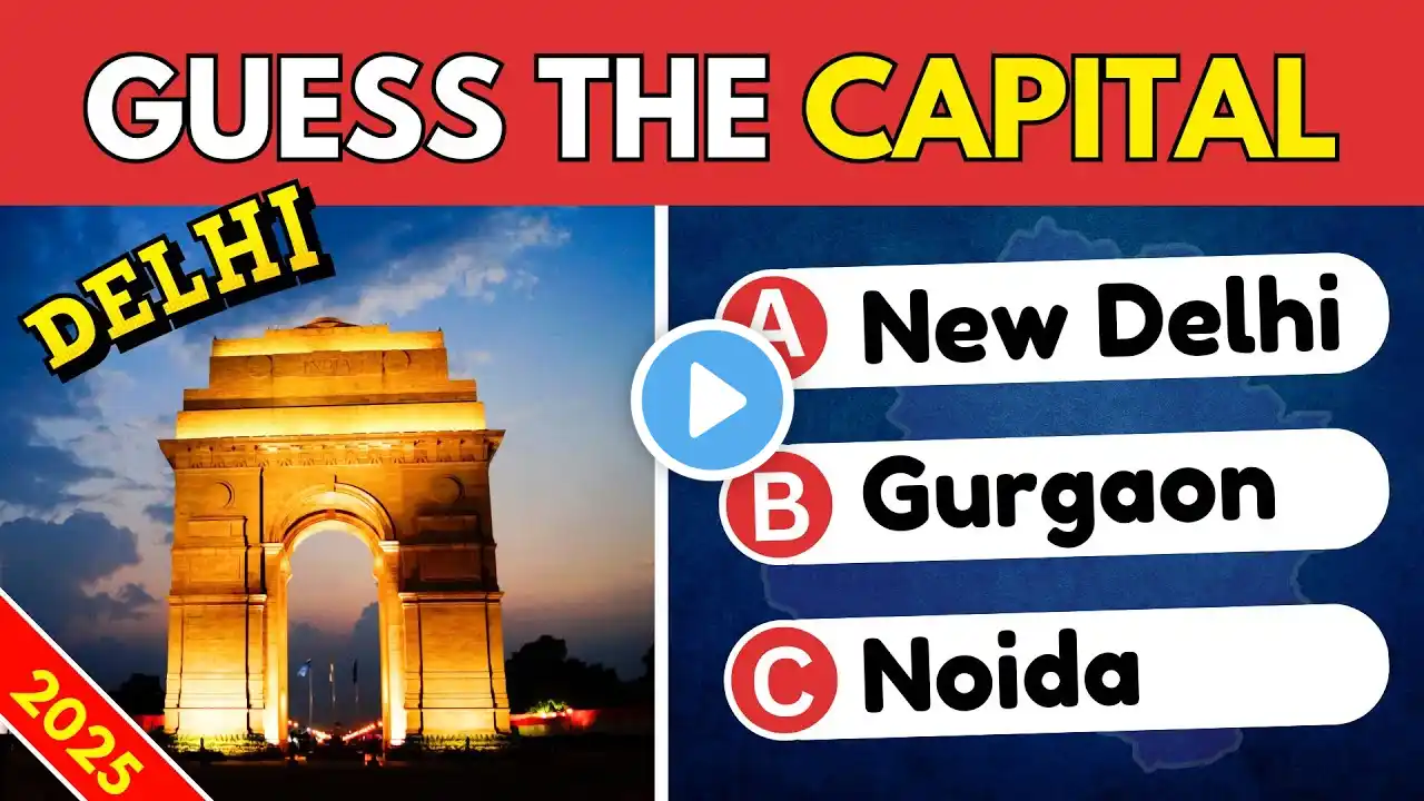 Indian States and Capitals 2025 | Union territories and capitals 2025 | Genaral Knowledge Quiz