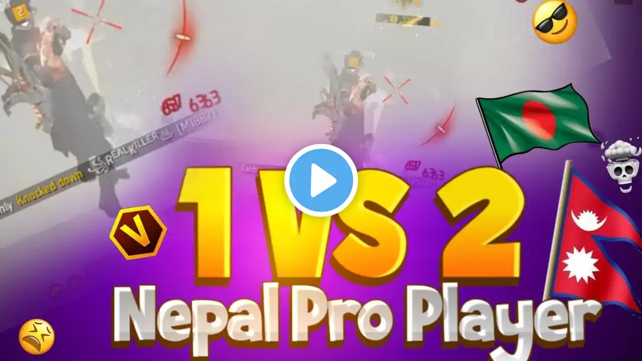 1 vs 2 Nepal Pro Player 😱😱😱||FreeFire #freefire || 1vs2